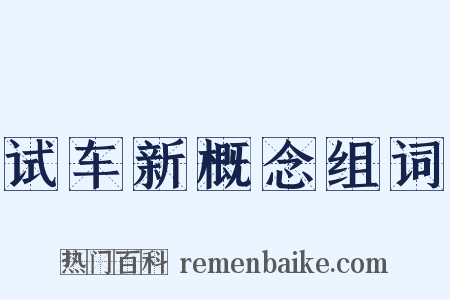 试车新概念组词是什么意思的图片